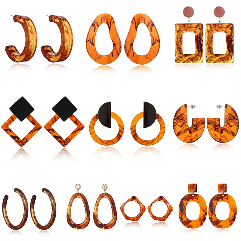 XIYANIKE Brincos Boucle D'oreille Big Brown Geometric Circle Acrylic Resin Drop Earrings For Woman Large Long Earring Jewelry
XIYANIKE Brincos Boucle D'oreille Big Brown Geometric Circle Acrylic Resin Drop Earrings For Woman Large Long Earring Jewelry