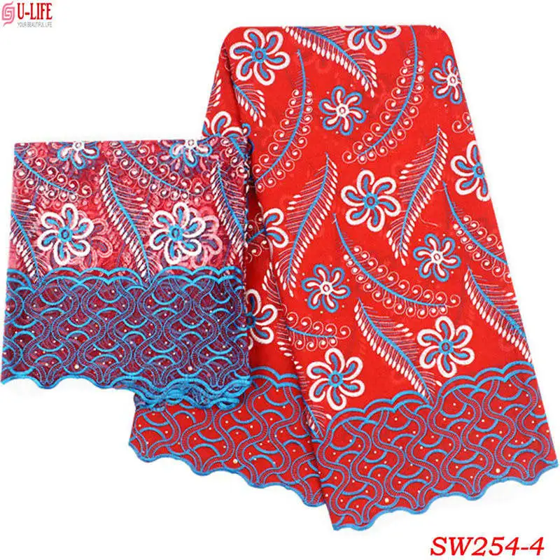 ulifelace Swiss Lace Fabric In Switzerland 7 Yards Sets Embroidered Tulle Mesh Nigerian Lace With Voile Cotton Dress SW-254 
ulifelace Swiss Lace Fabric In Switzerland 7 Yards Sets Embroidered Tulle Mesh Nigerian Lace With Voile Cotton Dress SW-254
