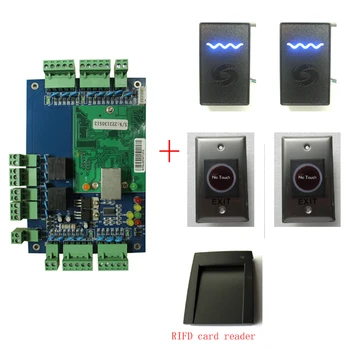 TCP/IP 2 door 2 ways Access Control board + 2PCS 125Khz RFID Card Reader & Infrared Switch For Access Control System
TCP/IP 2 door 2 ways Access Control board + 2PCS 125Khz RFID Card Reader & Infrared Switch For Access Control System