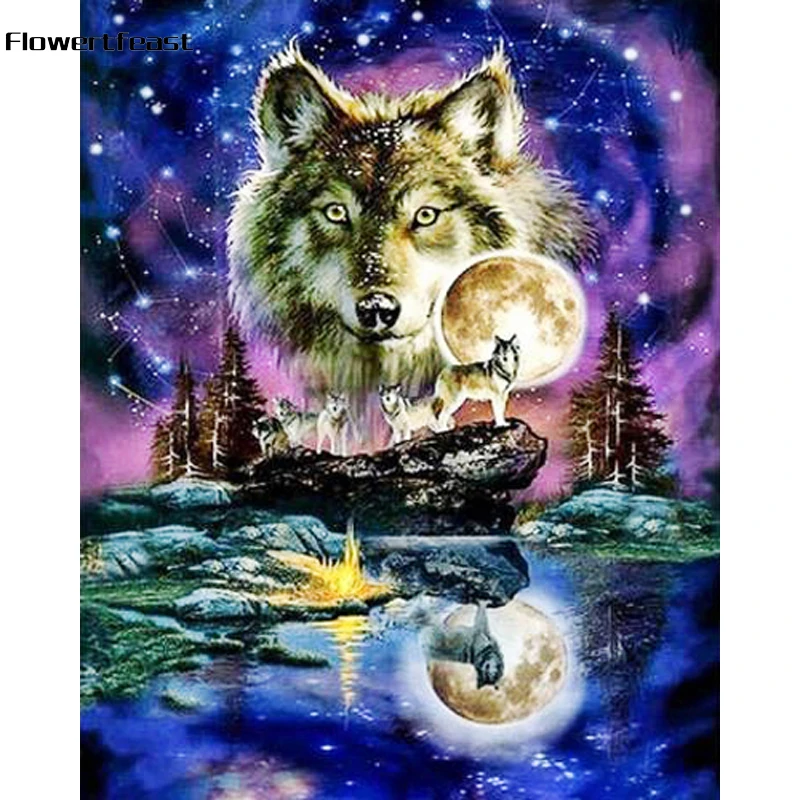 5D Diy Diamond Painting Wolves Full Drill Round Diamond Embroidery Picture Rhinestone Diamond Mosaic Cartoon Home Decor
5D Diy Diamond Painting Wolves Full Drill Round Diamond Embroidery Picture Rhinestone Diamond Mosaic Cartoon Home Decor