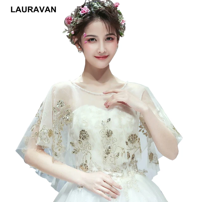 Summer Gold color Lace Bridal Wraps Shawl Elegant Women Evening Cape Bolero Dentelle Mariage Bride Wedding Party Jackets Wrap
Summer Gold color Lace Bridal Wraps Shawl Elegant Women Evening Cape Bolero Dentelle Mariage Bride Wedding Party Jackets Wrap