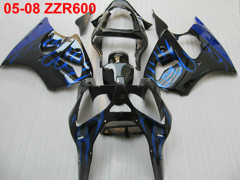 Injection mold fairing kit for Kawasaki Ninja ZZR600 05 06 07 08 blue flames black motorcycle fairings ZZR600 2005-2008 OT51
Injection mold fairing kit for Kawasaki Ninja ZZR600 05 06 07 08 blue flames black motorcycle fairings ZZR600 2005-2008 OT51