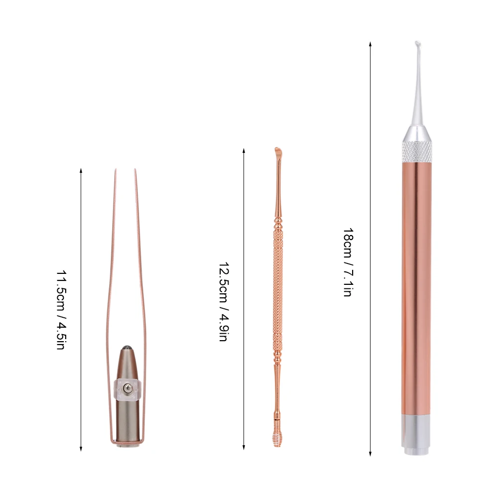 3Pcs Ear Cleaner Earpick Ear Wax Cleaner Tweezers LED Flashlight Stainless Steel Ear Wax Removal Tool Set For Baby Adults
3Pcs Ear Cleaner Earpick Ear Wax Cleaner Tweezers LED Flashlight Stainless Steel Ear Wax Removal Tool Set For Baby Adults