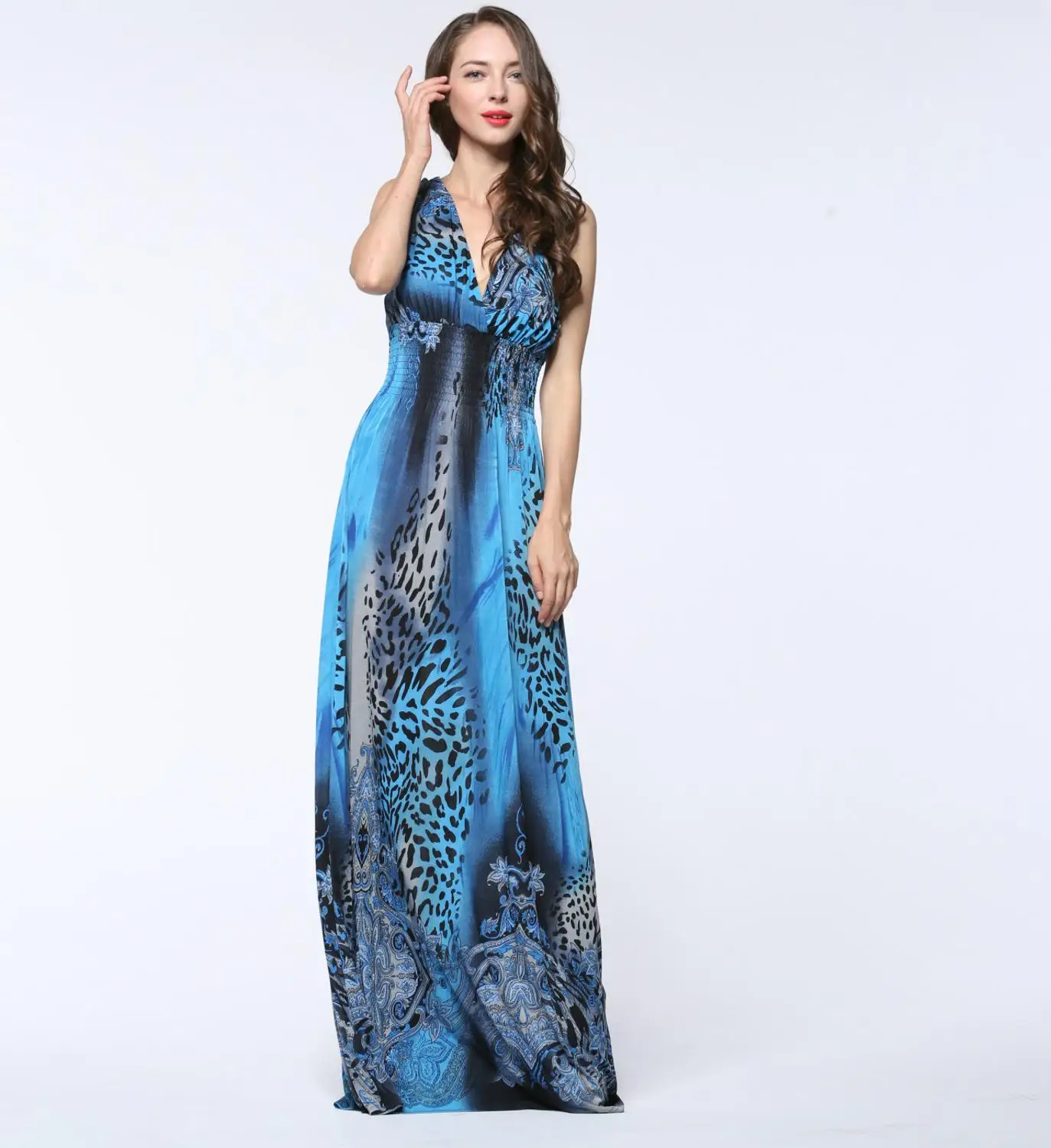 2019 Bohemian Women Summer Dress V Neck Sleeveless Plus Size 5XL 6XL Long Maxi Beach Dress Sexy Open Back Leopard Ladies Dresses
2019 Bohemian Women Summer Dress V Neck Sleeveless Plus Size 5XL 6XL Long Maxi Beach Dress Sexy Open Back Leopard Ladies Dresses