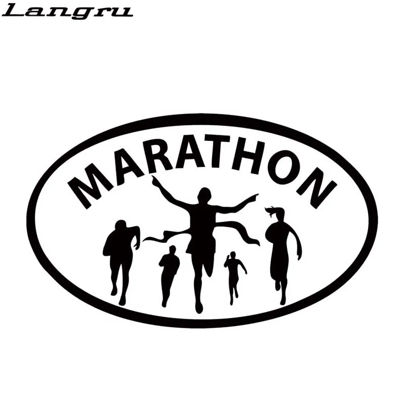Langru Hot product Sprint Of Marathon Car Vinyl Decal Running Run Sport Oval Sticker For Truck Styling JDM | Автомобили и