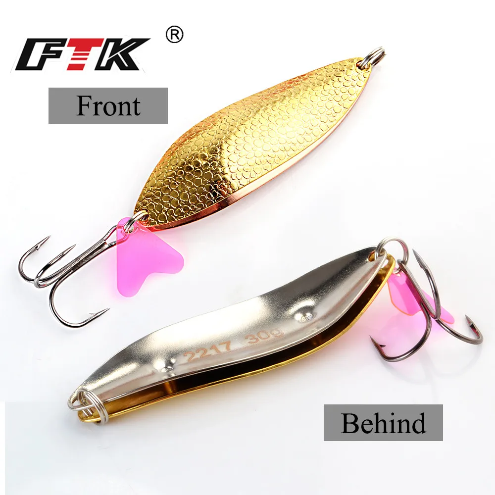 FTK Spoon Fishing Lure 1PC 8 Colors 30g/32g/40g With Mustad Treble Hook 35647-BN Bass CrankBait Spoon Crank Bait Pesca Tackle
FTK Spoon Fishing Lure 1PC 8 Colors 30g/32g/40g With Mustad Treble Hook 35647-BN Bass CrankBait Spoon Crank Bait Pesca Tackle