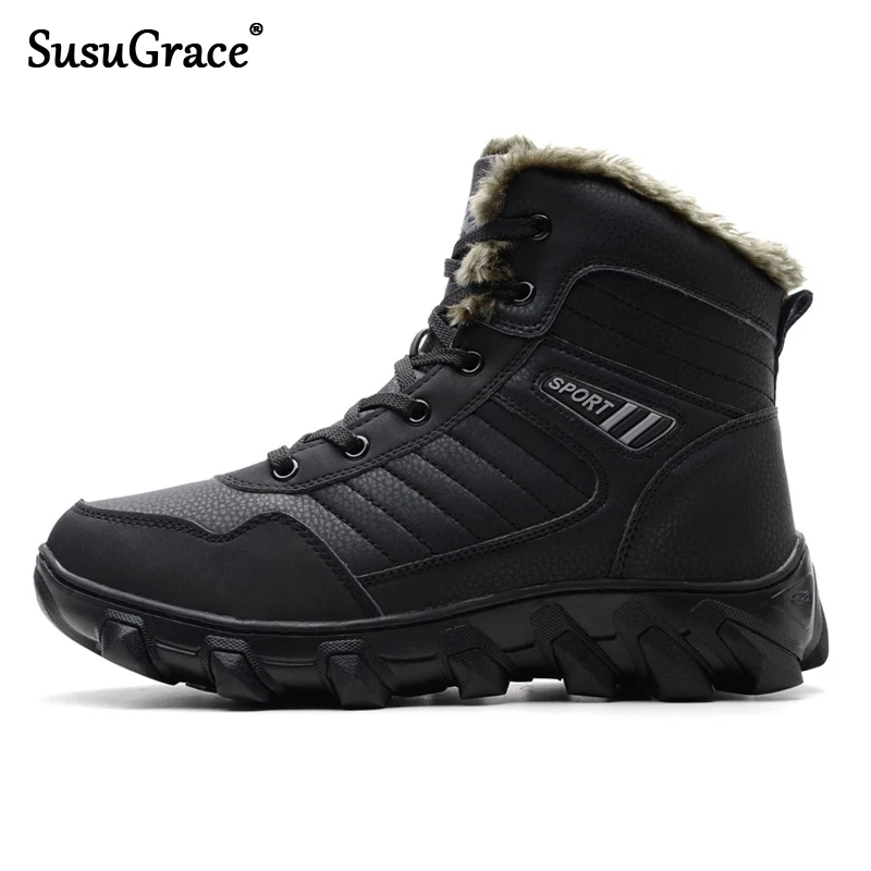 Susugrace Winter Men hiking boots Waterproof Climbing shoes Male warm Sneakers Work Boot plush lining for winter non-slip rubber
Susugrace Winter Men hiking boots Waterproof Climbing shoes Male warm Sneakers Work Boot plush lining for winter non-slip rubber