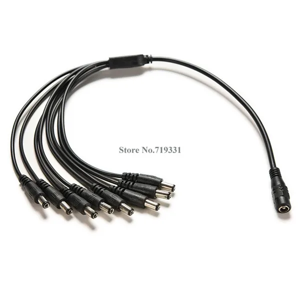 DC 12V 1 Female to 8 Male Plug Connector Power Supply Adapter Cable Pigtails with 8 Port Splitter Cord for CCTV Security Camera
DC 12V 1 Female to 8 Male Plug Connector Power Supply Adapter Cable Pigtails with 8 Port Splitter Cord for CCTV Security Camera