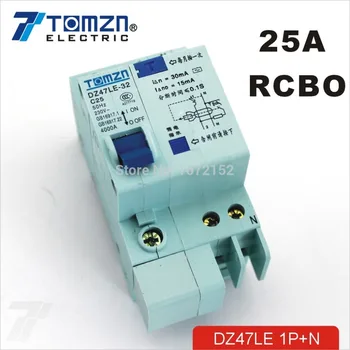 DZ47LE 1P+N 25A C type 230V~ 50HZ/60HZ Residual current Circuit breaker with over current and Leakage protection RCBO
DZ47LE 1P+N 25A C type 230V~ 50HZ/60HZ Residual current Circuit breaker with over current and Leakage protection RCBO