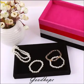 Superior Portable Jewelry Display Flat Velvet Tray Necklace Ring Organizer Bracelet Earrings Box Jewellery Diy Carring Case 
Superior Portable Jewelry Display Flat Velvet Tray Necklace Ring Organizer Bracelet Earrings Box Jewellery Diy Carring Case