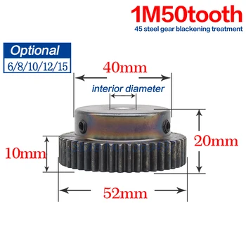 1M50Teeth Spur Gear High frequency quenching Metal Steel Gear Major Gear Rack Transmission RC Fixed Bore Dia 6/8/10/12/15mm
1M50Teeth Spur Gear High frequency quenching Metal Steel Gear Major Gear Rack Transmission RC Fixed Bore Dia 6/8/10/12/15mm