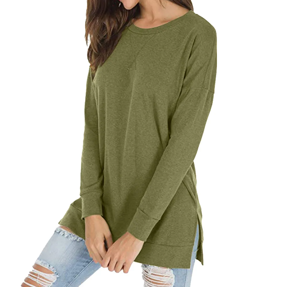 Women's sweatshirts Tops and Blouses Long Sleeve Side Split Loose Fall Winter clothes moletom feminino ropa mujer
Women's sweatshirts Tops and Blouses Long Sleeve Side Split Loose Fall Winter clothes moletom feminino ropa mujer
