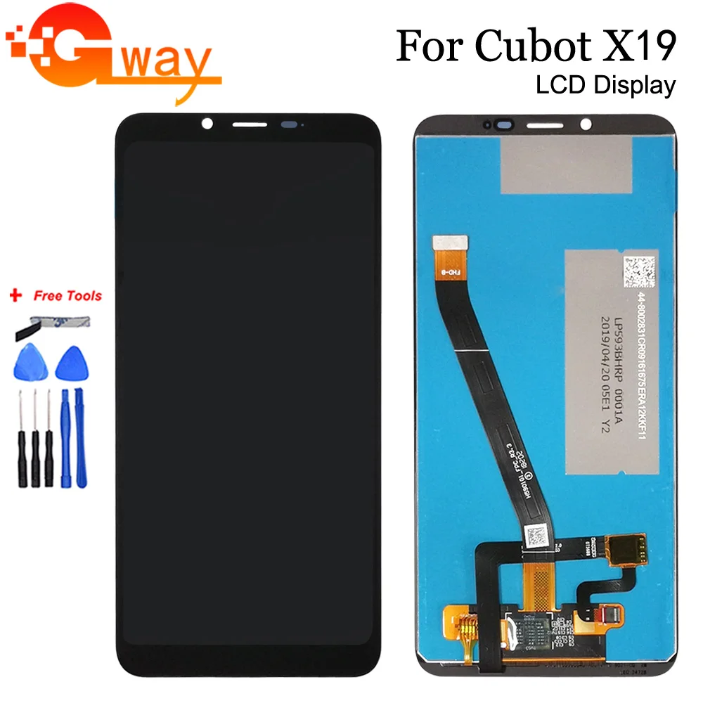 Black For 5.93'' Cubot X19 LCD Display with Touch Screen Digitizer Assembly For Cubot X19 Mobile Phone Accessories + Free Tools
Black For 5.93'' Cubot X19 LCD Display with Touch Screen Digitizer Assembly For Cubot X19 Mobile Phone Accessories + Free Tools