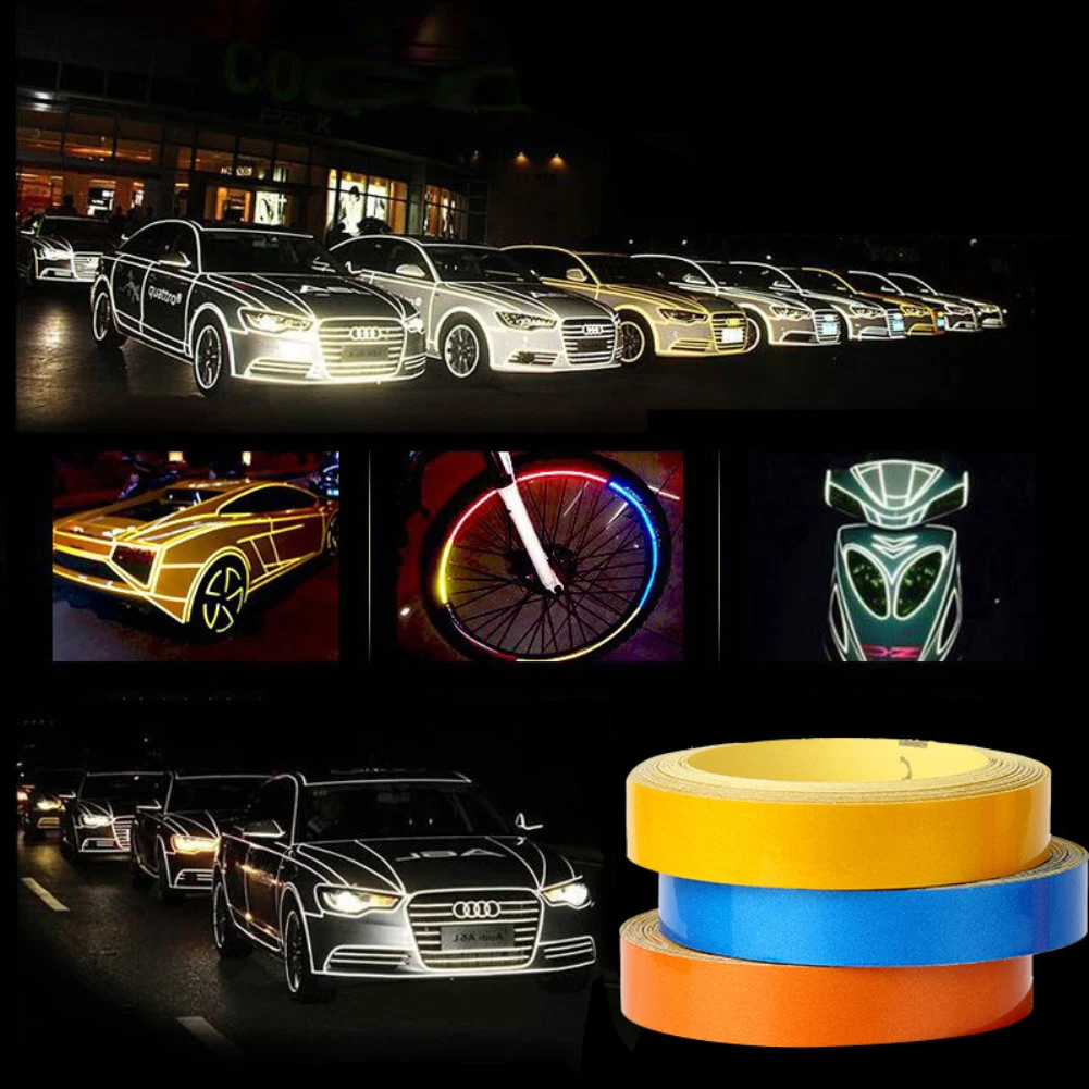 Night Car Warning Reflective Tape 1cm*5m Automotive Body Motorcycle Decoration Reflective Strips
Night Car Warning Reflective Tape 1cm*5m Automotive Body Motorcycle Decoration Reflective Strips