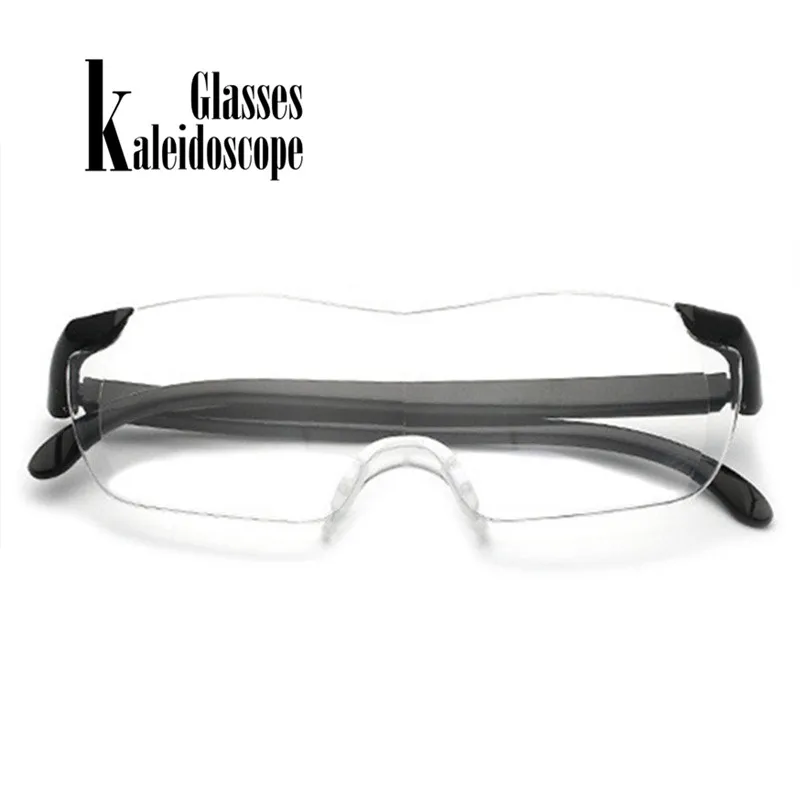 

Kaleidoscope Glasses Men Women Reading Glasses Frameless magnifying 1.6 times +250 Degrees Magnifies Eyeglasses Presbyopic