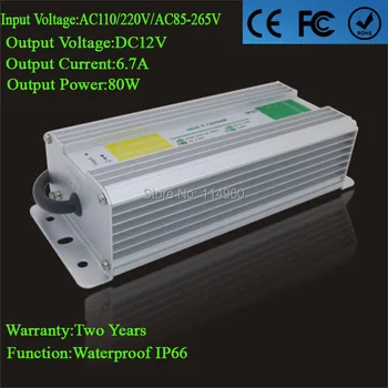 Supernova Sale Waterproof Led Power Supply12v 6.7A 80W Outdoor Led Driver AC85-265V For Led Lamp Free Shipping Wholesale1pcs/lot
Supernova Sale Waterproof Led Power Supply12v 6.7A 80W Outdoor Led Driver AC85-265V For Led Lamp Free Shipping Wholesale1pcs/lot