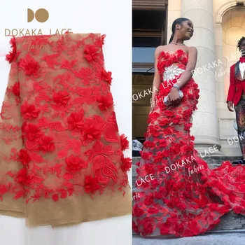 Red Color 3D African Net Lace Fabrics 2019 High Quality Applique Embroidered Guipure Tulle Mesh Lace For Prom Evening Mateiral
Red Color 3D African Net Lace Fabrics 2019 High Quality Applique Embroidered Guipure Tulle Mesh Lace For Prom Evening Mateiral