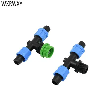 Male 1/2 3/4 to 16mm drip tape tee water splitter connector screw Greenhouse drip irrigation fittings 1 pcs
Male 1/2 3/4 to 16mm drip tape tee water splitter connector screw Greenhouse drip irrigation fittings 1 pcs