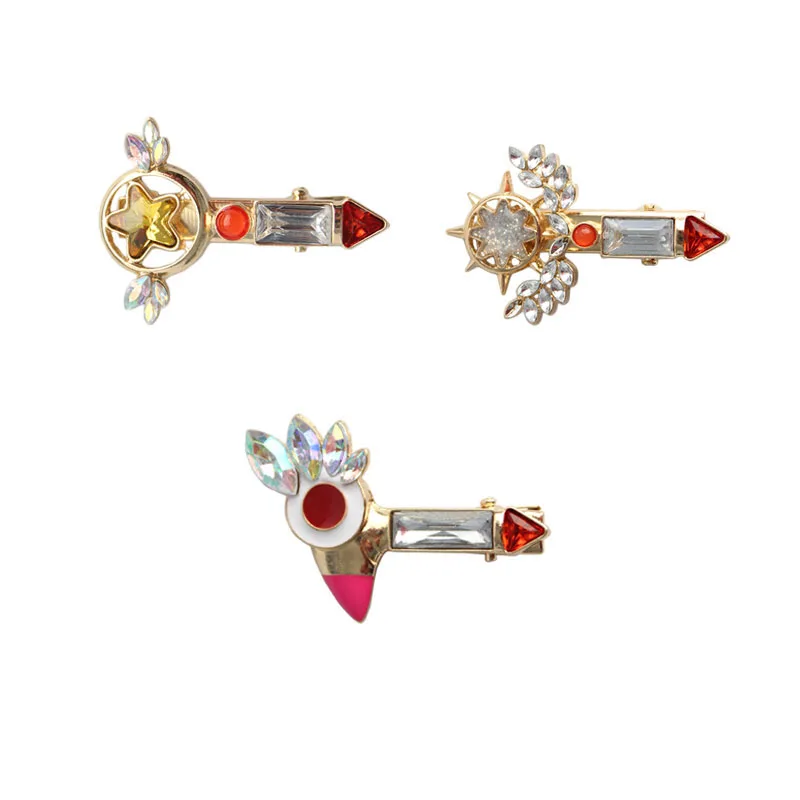 wholesale 6pcs / lot fashion jewelry metal card captor sailor moon series star wand bird head hairpin hair clip
wholesale 6pcs / lot fashion jewelry metal card captor sailor moon series star wand bird head hairpin hair clip