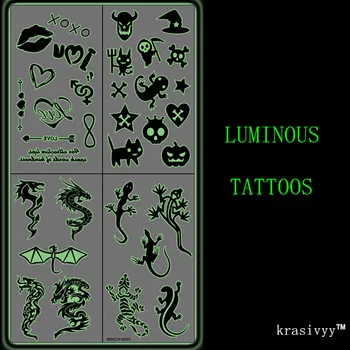 2017 black and white luminous Tattoos stickers Body Art glow metallic tattoo temporary Flash tattoos glow in dark party tattoo
2017 black and white luminous Tattoos stickers Body Art glow metallic tattoo temporary Flash tattoos glow in dark party tattoo