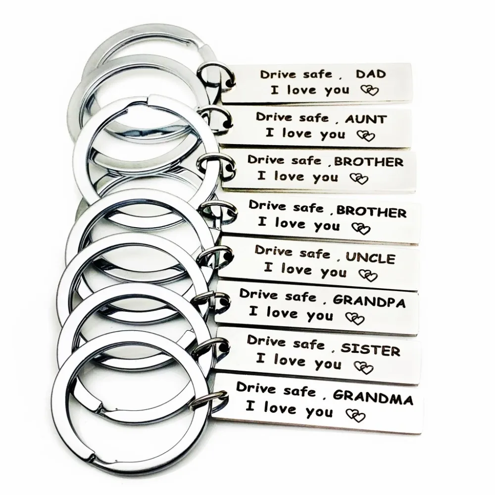 Drive Safe Keychain Stainless Steel Family Gift to Grandpa Grandma Dad Mom Brother Sister Husband Car Keyring Jewelry
Drive Safe Keychain Stainless Steel Family Gift to Grandpa Grandma Dad Mom Brother Sister Husband Car Keyring Jewelry