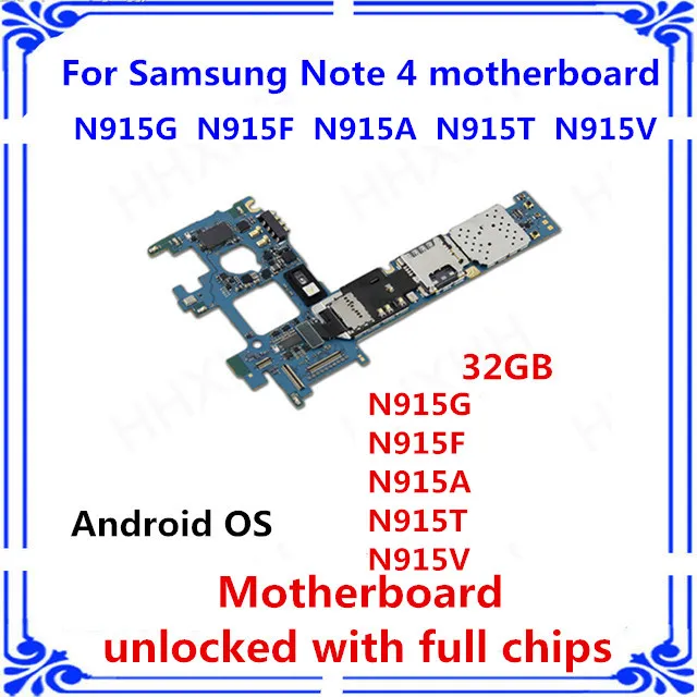 Unlocked Motherboard For Samsung Note Edge N915F N915A N915T N915G N915V Logic Mainboard With Chips 32GB Android OS NOTE 4 fee
Unlocked Motherboard For Samsung Note Edge N915F N915A N915T N915G N915V Logic Mainboard With Chips 32GB Android OS NOTE 4 fee