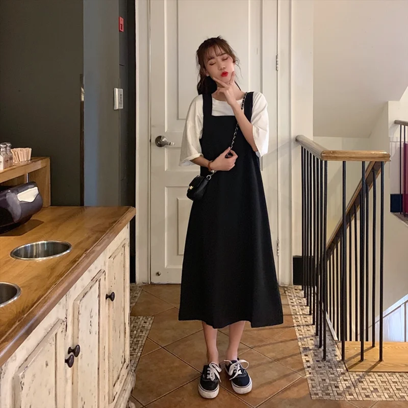 2019 Summer Korean Strap Dresses Women Fashion Sweet Solid Clor Wide Strap Sleeveless Dress Student High Waist A-line Dress
2019 Summer Korean Strap Dresses Women Fashion Sweet Solid Clor Wide Strap Sleeveless Dress Student High Waist A-line Dress