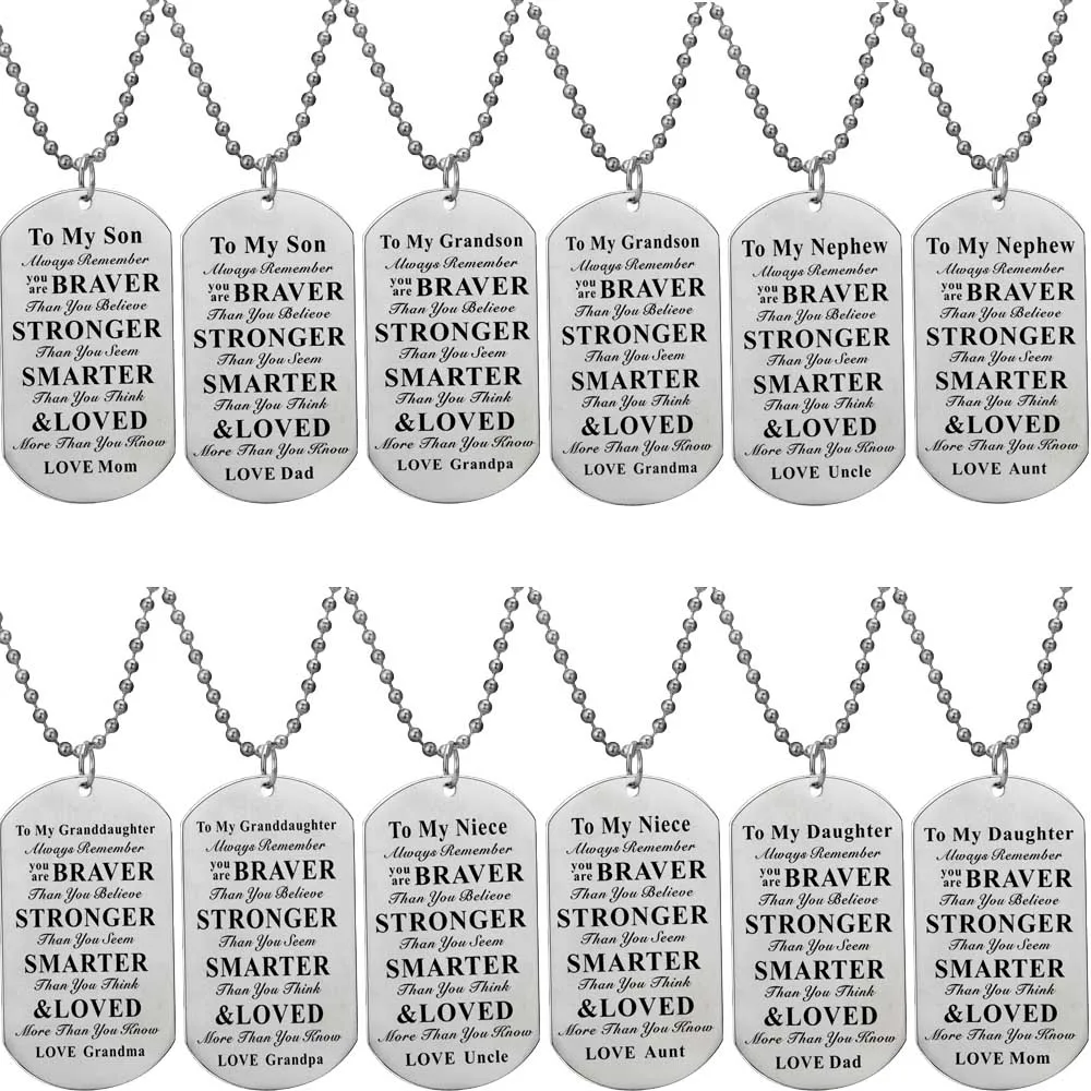 To My Son Daughter Grandson Granddaughter Nephew Niece Stainless Steel Pendant Beaded Necklace Inspirational Gift Family Jewelry
To My Son Daughter Grandson Granddaughter Nephew Niece Stainless Steel Pendant Beaded Necklace Inspirational Gift Family Jewelry