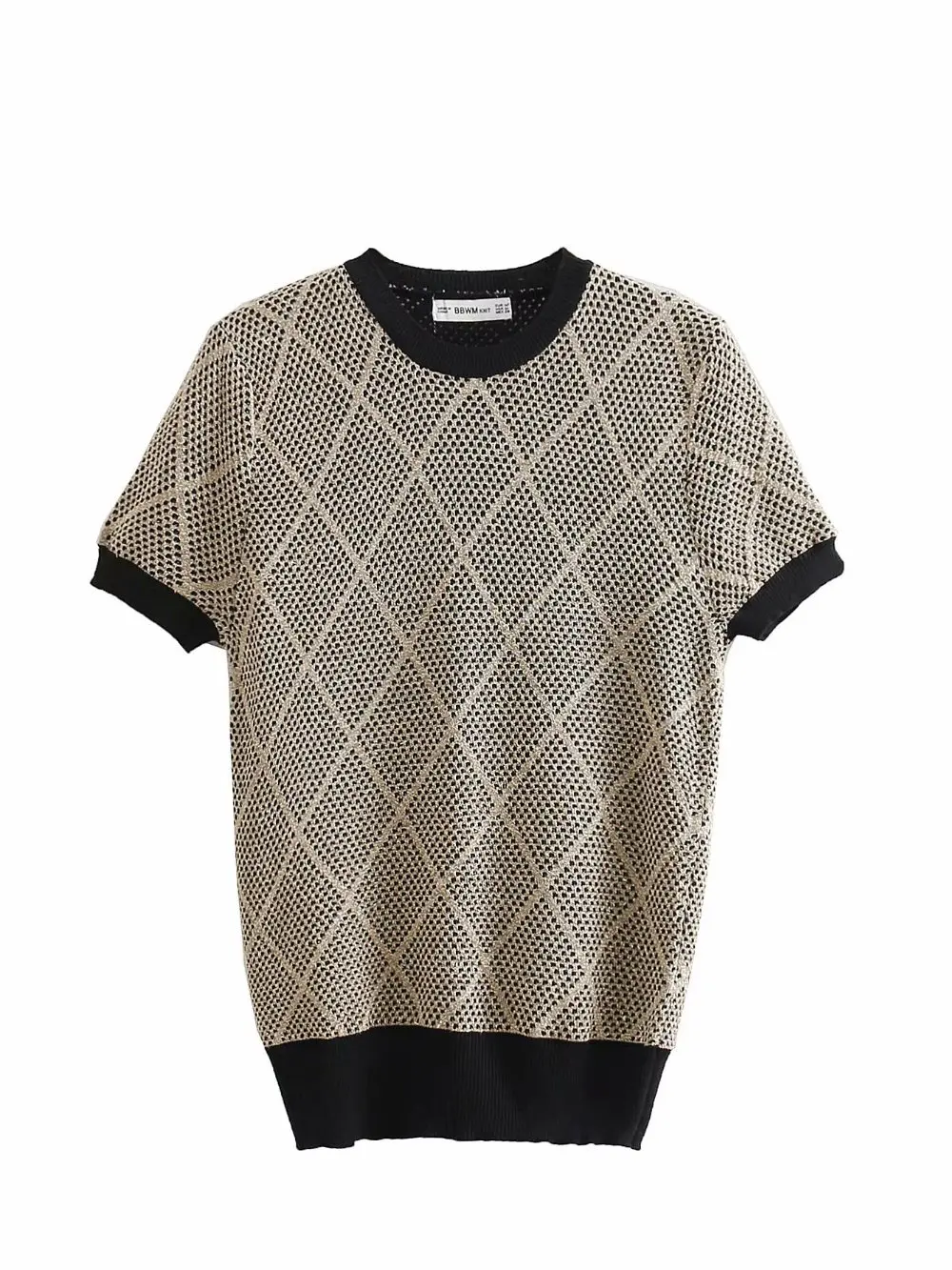 2019 summer za women's causa CHECK SHIMMER T-shirt O-neck cute tees pullovers shirts women's female's Tees
2019 summer za women's causa CHECK SHIMMER T-shirt O-neck cute tees pullovers shirts women's female's Tees