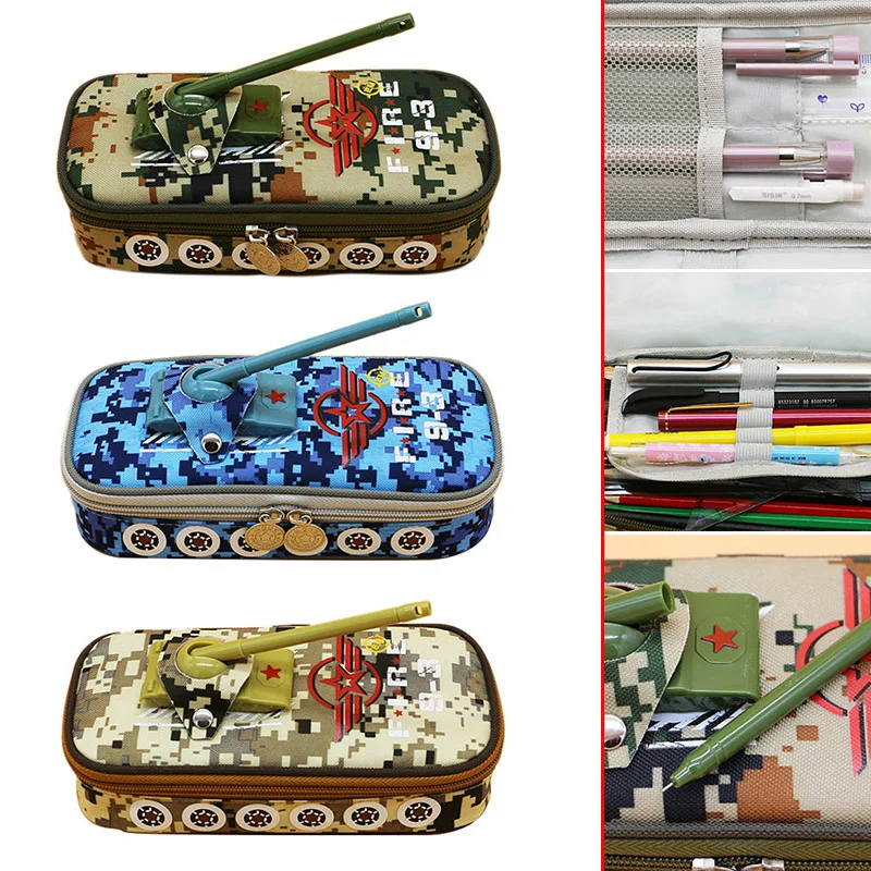 Student Cool Creative Tank Style Pen Box Camouflage Oxford Canvas Pencil Case Pencil Bag For Boy Korean Gift
Student Cool Creative Tank Style Pen Box Camouflage Oxford Canvas Pencil Case Pencil Bag For Boy Korean Gift