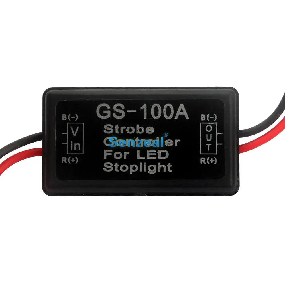 Senzeal High Quality GS-100A Newest Flash Strobe Controller Flasher Module for Car LED Brake Stop Light Lamp 12-16V Black
Senzeal High Quality GS-100A Newest Flash Strobe Controller Flasher Module for Car LED Brake Stop Light Lamp 12-16V Black