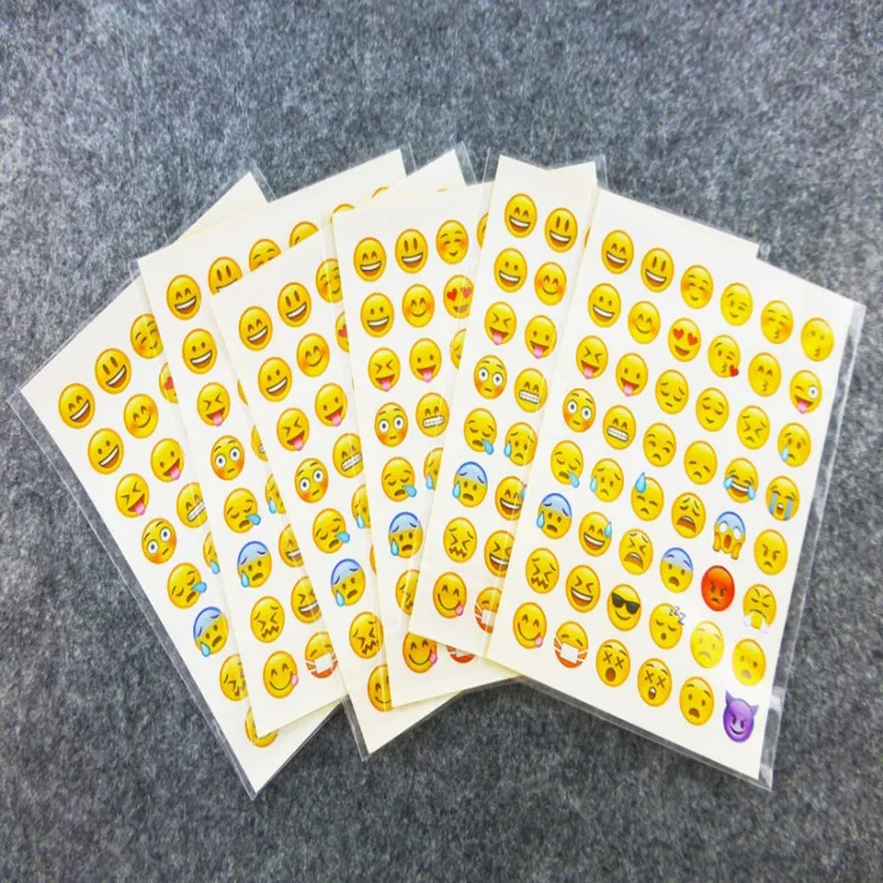 3 pcs one sheet(48stickers ) 6styles Cute Lovely 48 Die Cut Emoji Smile Sticker For Notebook Message High Vinyl Funny Creative
3 pcs one sheet(48stickers ) 6styles Cute Lovely 48 Die Cut Emoji Smile Sticker For Notebook Message High Vinyl Funny Creative