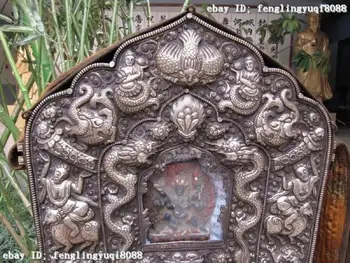 18 Tibet Buddhism Temple Silver Two Dragon Garuda Mahakala buddha TangKa Shrine Discount 55%
18 Tibet Buddhism Temple Silver Two Dragon Garuda Mahakala buddha TangKa Shrine Discount 55%