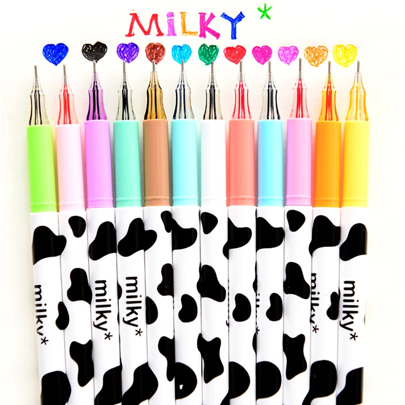 Korean color 12 color pen stationery cow cute creative diamond 0.38 water pen pen
Korean color 12 color pen stationery cow cute creative diamond 0.38 water pen pen