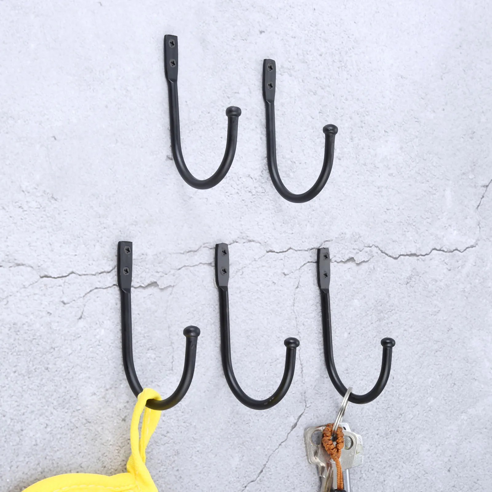 5Pcs Black Iron Wall Door Bath Coat Hook Vintage Hanger Bathroom Kitchen Bedroom Fitting Room For Furniture Hardware 85*53mm
5Pcs Black Iron Wall Door Bath Coat Hook Vintage Hanger Bathroom Kitchen Bedroom Fitting Room For Furniture Hardware 85*53mm