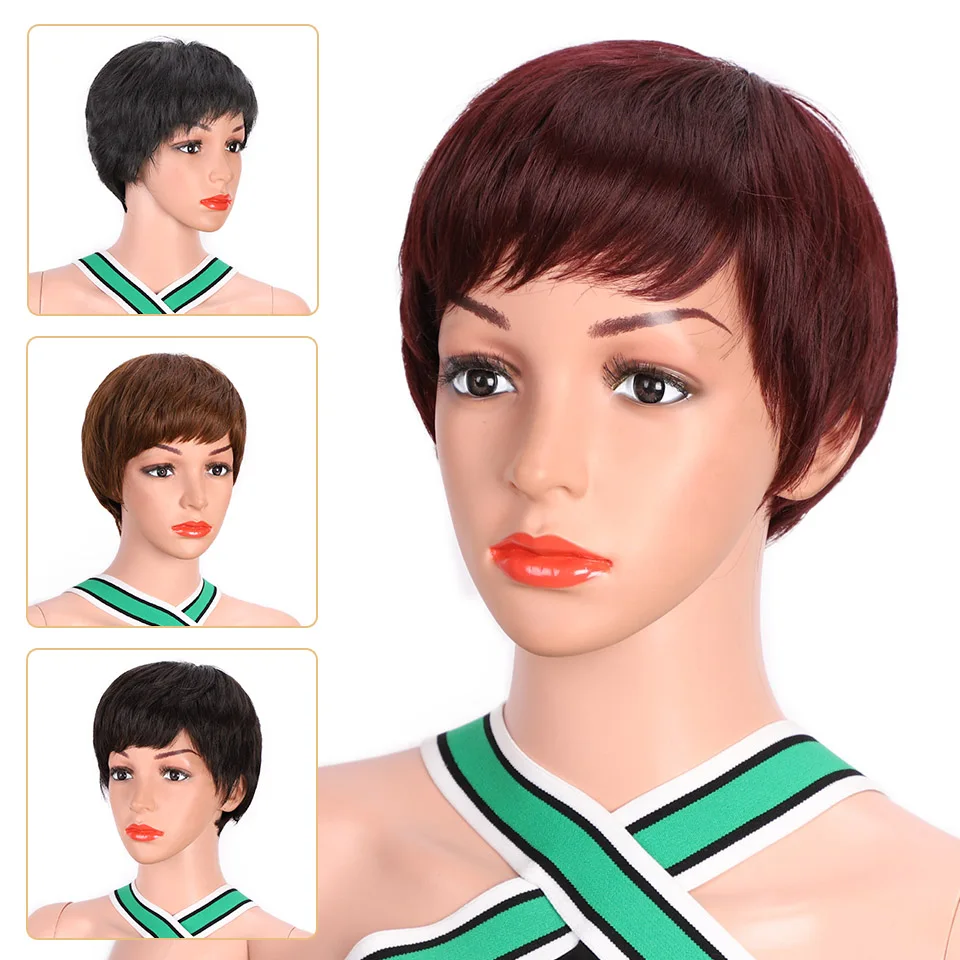 AISI BEAUTY Short Black Wigs for Women Natural Synthetic Red Pixie Cut Wig Costume Cosplay Party Hair Wig Brown Heat Resistant
AISI BEAUTY Short Black Wigs for Women Natural Synthetic Red Pixie Cut Wig Costume Cosplay Party Hair Wig Brown Heat Resistant
