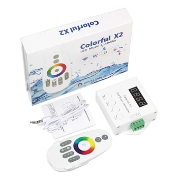 DC5V-24V Colorful X2 LED Music Controller with RF Touch Remote Max 1000pixels for WS2812B WS2811 LED Pixel Strip RGB
DC5V-24V Colorful X2 LED Music Controller with RF Touch Remote Max 1000pixels for WS2812B WS2811 LED Pixel Strip RGB