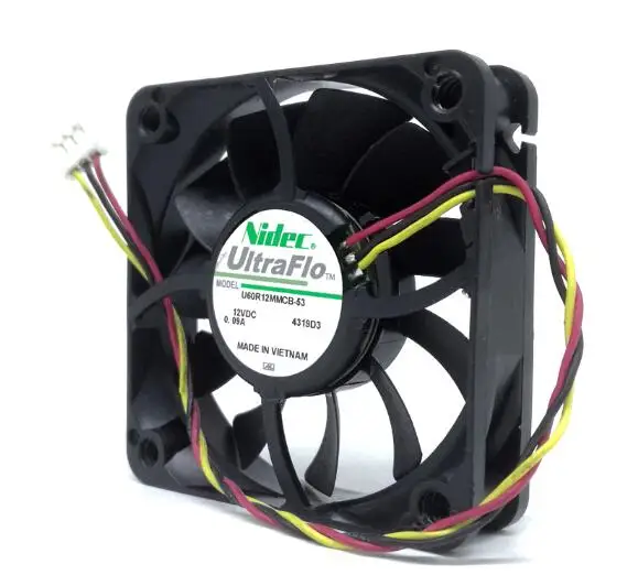 Wholesale: Nidec 6cm 6015 12V U60R12MMCB-53 0.09A 3-wire industrial computer projector fan with double balls silent fan
Wholesale: Nidec 6cm 6015 12V U60R12MMCB-53 0.09A 3-wire industrial computer projector fan with double balls silent fan