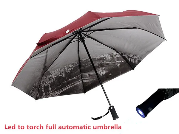 3 Color sale LED Umbrella Rain Women parasol UV umbrella Men with flashlight Eiffel Tower sun shade umbrella automatic umbrella
3 Color sale LED Umbrella Rain Women parasol UV umbrella Men with flashlight Eiffel Tower sun shade umbrella automatic umbrella