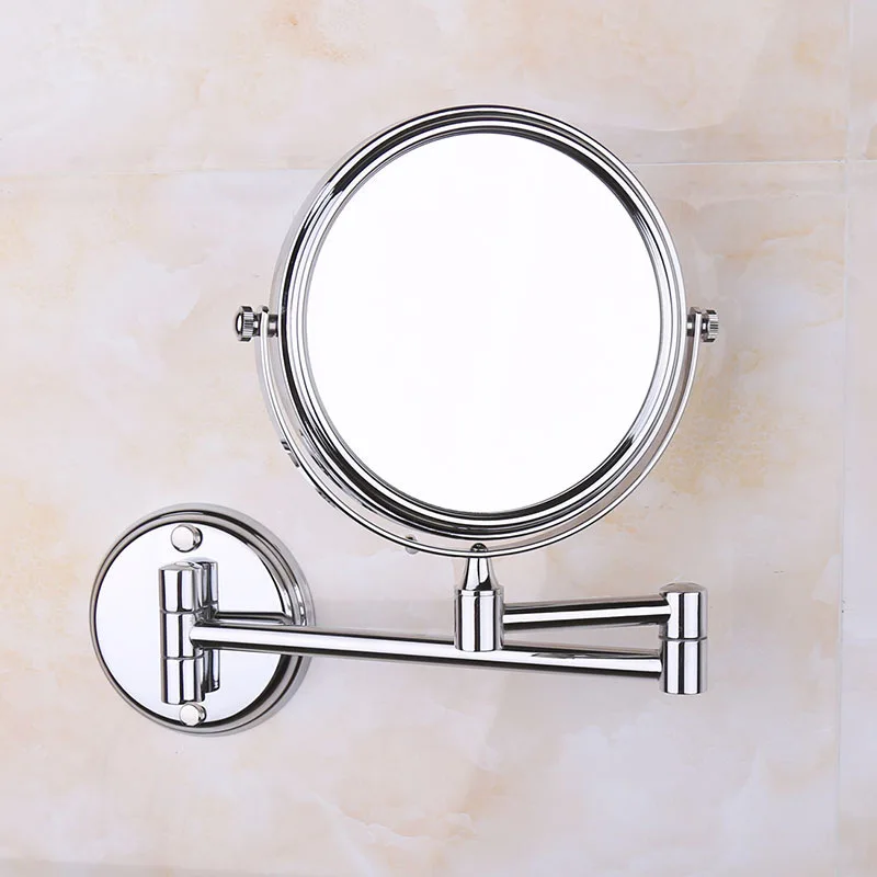 Wall Mounted Makeup Mirror Chrome Finished Bathroom Accessories Adjustable Distance Extend 2 Sides Shaving Mirror Face Rotatalbe
Wall Mounted Makeup Mirror Chrome Finished Bathroom Accessories Adjustable Distance Extend 2 Sides Shaving Mirror Face Rotatalbe