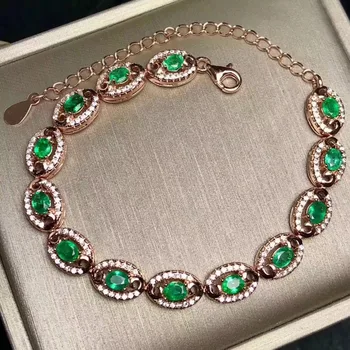 Natural green emerald gem Bracelet Natural gemstone Bracelet 925 silver bracelet Elegant delicate round women party Jewelery
Natural green emerald gem Bracelet Natural gemstone Bracelet 925 silver bracelet Elegant delicate round women party Jewelery