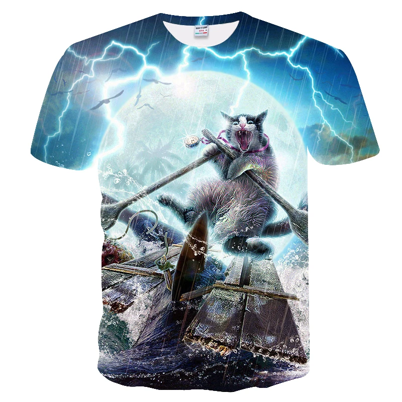 Summer 3D Print Men's Tees Fashion T-Shirts For Men/women Lightning Cat Short Sleeve Lover Tees Polyester Male Top New M/5XL
Summer 3D Print Men's Tees Fashion T-Shirts For Men/women Lightning Cat Short Sleeve Lover Tees Polyester Male Top New M/5XL