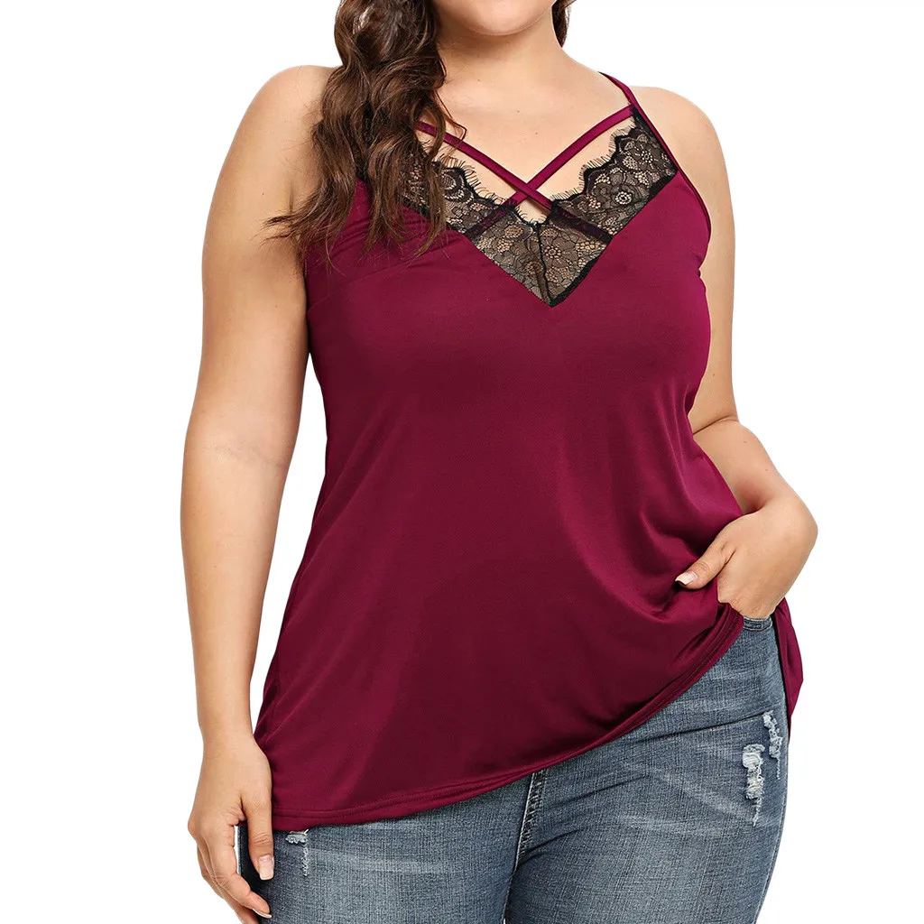 Women lady tank top Casual V-Neck Sleeveless Plus Size 5 xl Solid Lace Tank Tops hot girl Vest camisole
Women lady tank top Casual V-Neck Sleeveless Plus Size 5 xl Solid Lace Tank Tops hot girl Vest camisole