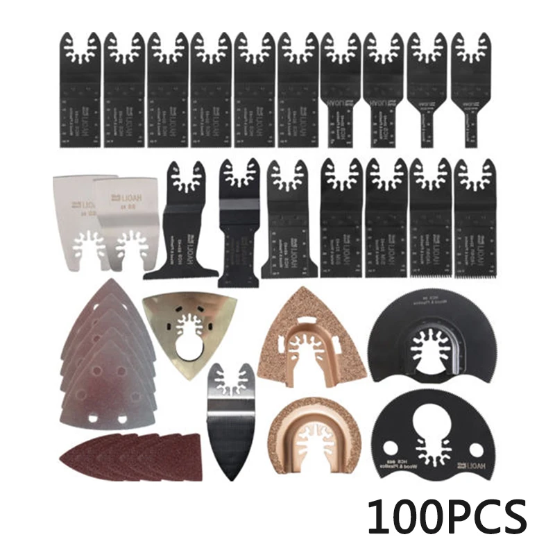 100pcs Multi Tool Oscillating Saw Blades Kit Metalworking Paint Remover Plastic For Fein Multimaster Master Power Cutter
100pcs Multi Tool Oscillating Saw Blades Kit Metalworking Paint Remover Plastic For Fein Multimaster Master Power Cutter