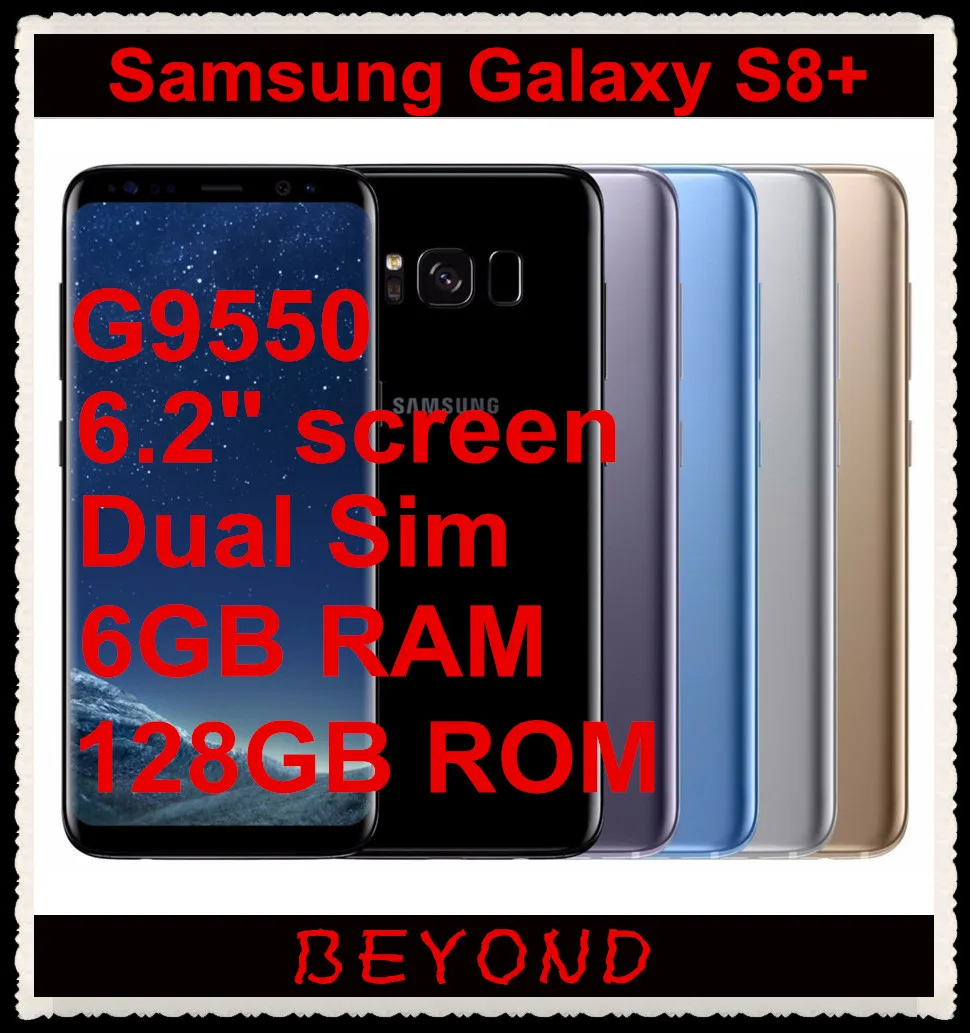 

Samsung Galaxy S8+ S8 Plus Duos G9550 Dual Sim RAM 6GB ROM 128GB Original Cell Phone Octa Core 6.2" 12MP Snapdragon 835 NFC