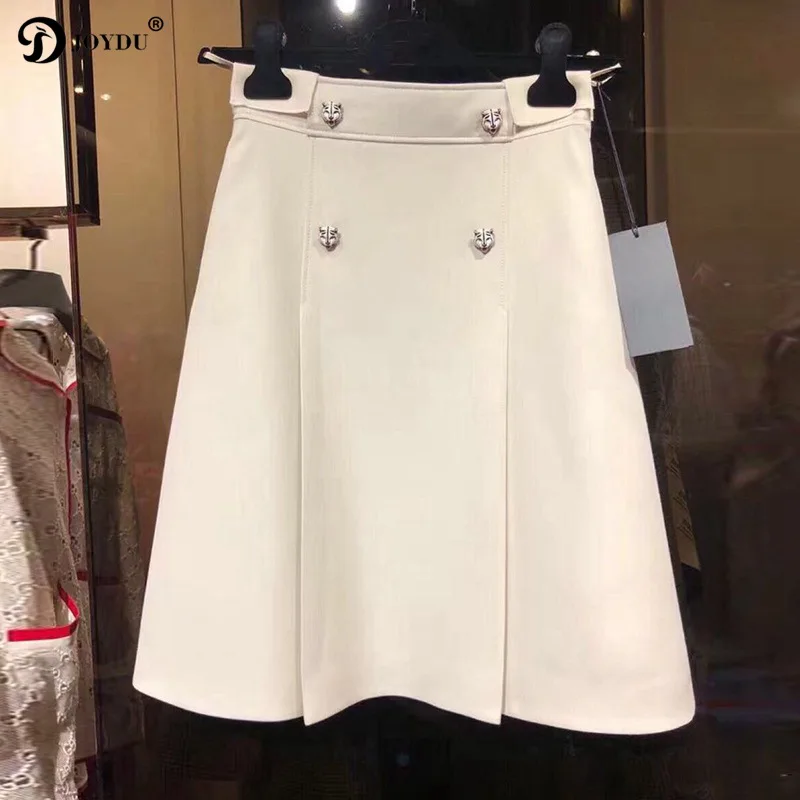 2019 Runway Designer Chic Brand Skirts Womens Brief High Waist Solid Color A-line Skirt Leopard Buttons saia faldas midi skirt
2019 Runway Designer Chic Brand Skirts Womens Brief High Waist Solid Color A-line Skirt Leopard Buttons saia faldas midi skirt