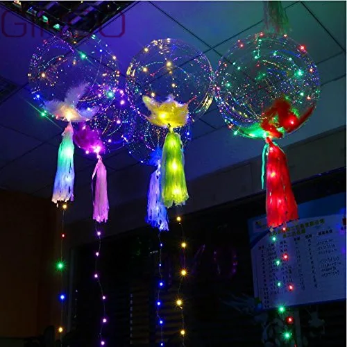 1 Set of 18inch Transparent Circular Bubble Balloon Decorative Party Night Light With 3M Dark Strings No Battery Can Add Feather
1 Set of 18inch Transparent Circular Bubble Balloon Decorative Party Night Light With 3M Dark Strings No Battery Can Add Feather