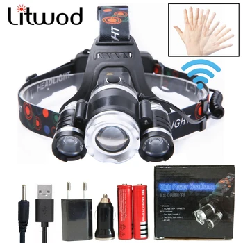 Litwod z20 3PCS XML T6 sensor Led Headlamp Headlight Waterproof inducing Head lamp flashlight Torch Head Hunting Light
Litwod z20 3PCS XML T6 sensor Led Headlamp Headlight Waterproof inducing Head lamp flashlight Torch Head Hunting Light