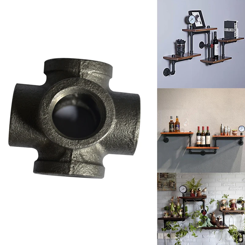 2Pcs/Lot G3/4" DN20 Black Side Outlet Cross Iron Cast Pipe Fittings Industrial Style Iron Storage Holders Pipe Brackets Iron
2Pcs/Lot G3/4" DN20 Black Side Outlet Cross Iron Cast Pipe Fittings Industrial Style Iron Storage Holders Pipe Brackets Iron