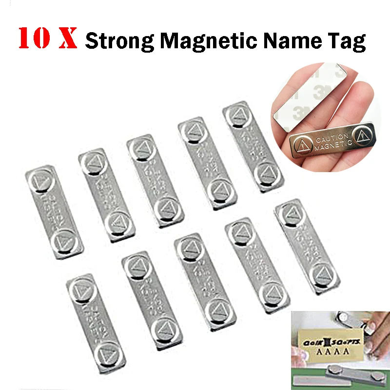 10pcs Strong Magnetic Name Tags Badge Metal Fastener ID Card Durable Attachment Holder XJ66
10pcs Strong Magnetic Name Tags Badge Metal Fastener ID Card Durable Attachment Holder XJ66
